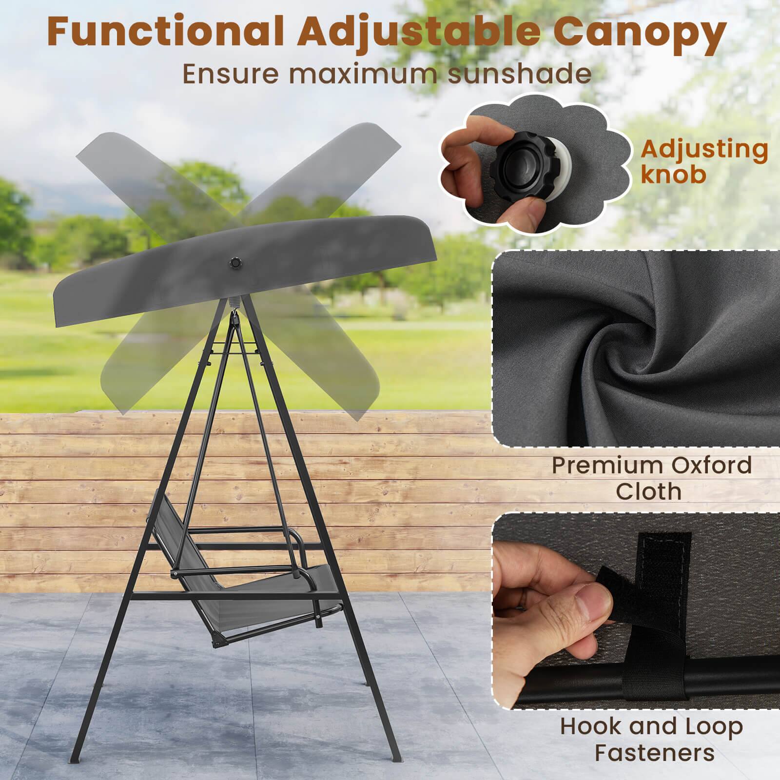 Functional Adjustable Canopy

Ensure maximum sunshade

Adjusting knob

Premium Oxford Cloth

Hook and Loop Fasteners