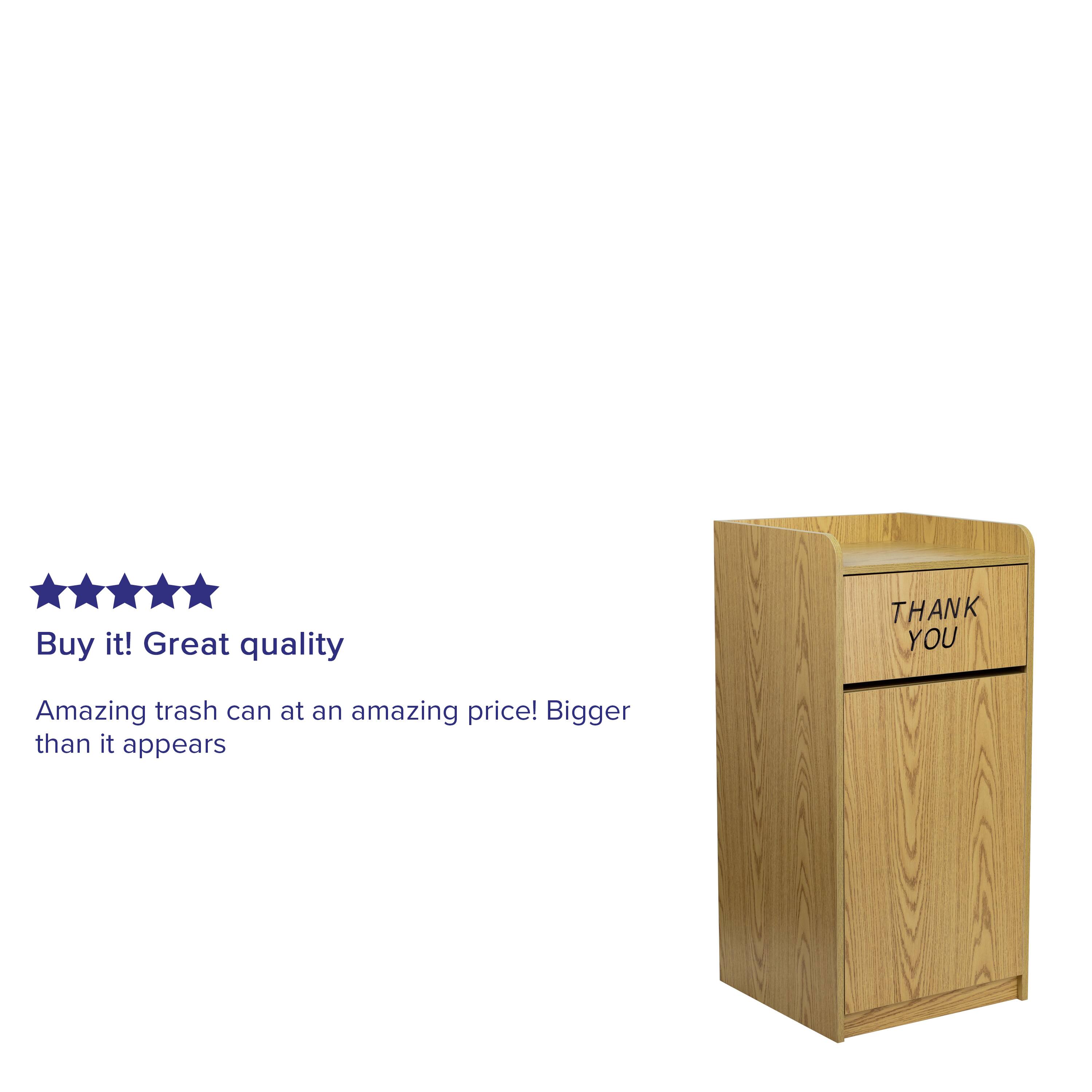 Buy it! Great quality

Amazing trash can at an amazing price! Bigger than it appears