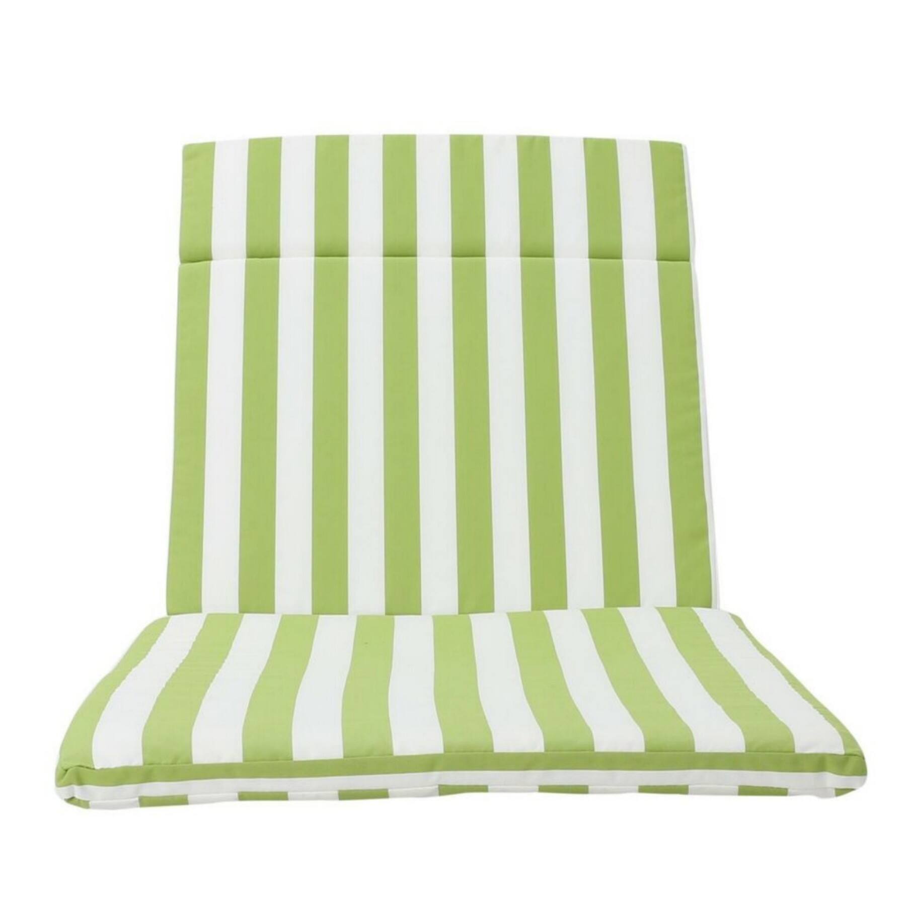 Alt View 7. Ecooso - 2PCS Outdoor Chaise Lounge Cushion，Water-Resistant，100% Polyester Fabric, No Assembly Required(Without Chaise Lounge) - White+Green.