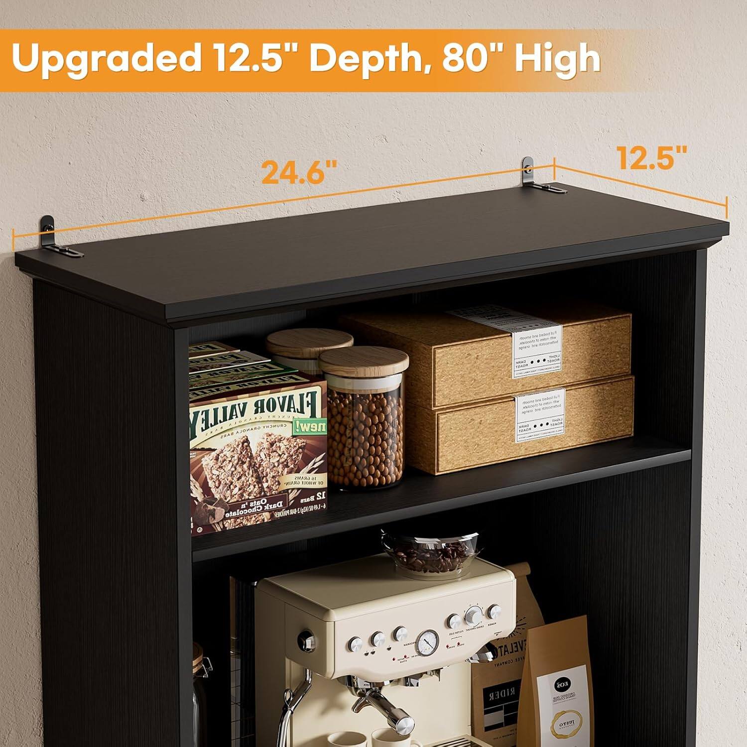 Upgraded 12.5" Depth, 80" High  
24.6"  
12.5"