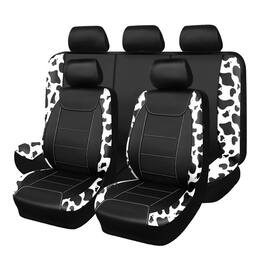 Empire DigiLabs - Car Seat Covers Protects Water Proof Faux Leather Carbon Fiber Front And Rear Bench - 27" L x 27" D x 49" H, 1 Pack