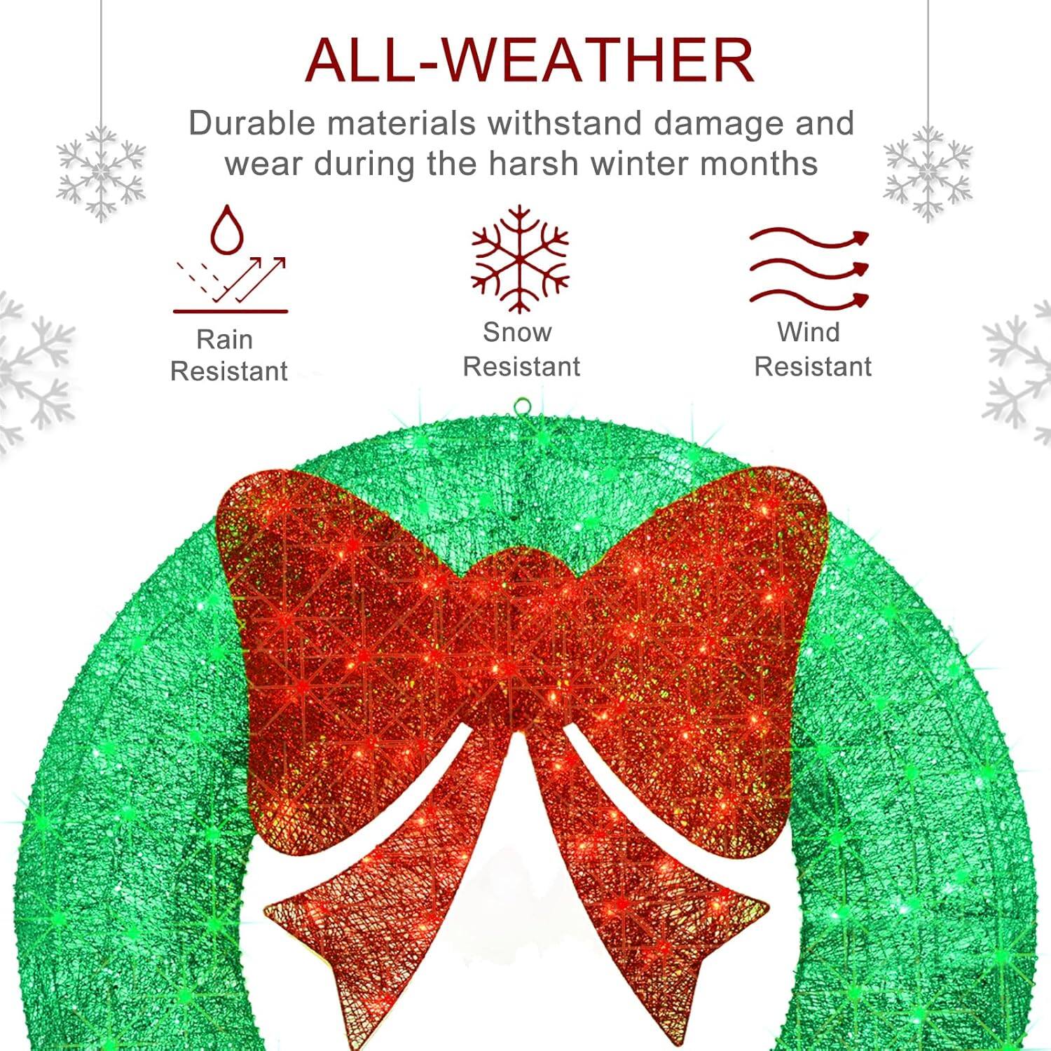 ALL-WEATHER

Durable materials withstand damage and wear during the harsh winter months

- Rain Resistant
- Snow Resistant
- Wind Resistant