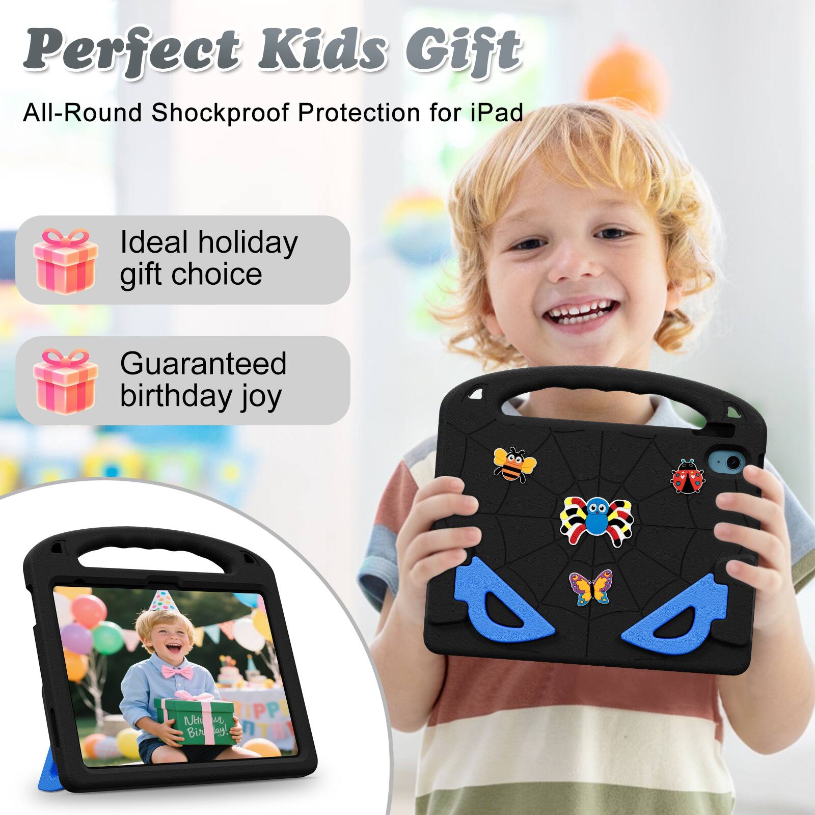 Perfect Kids Gift All-Round Shockproof Protection for iPad Ideal holiday gift choice Guaranteed birthday joy