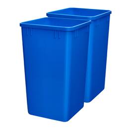 Rev-A-Shelf - Polymer Replacement 27 qt. Trash Bin, 2 Pack, RV-1024-22-2 - Blue