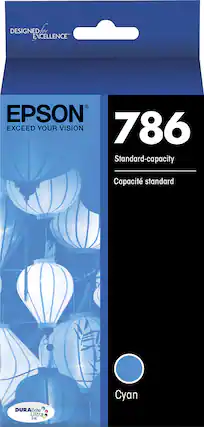 Front. Epson - 786 Standard Capacity - Cyan Ink Cartridge - Cyan.