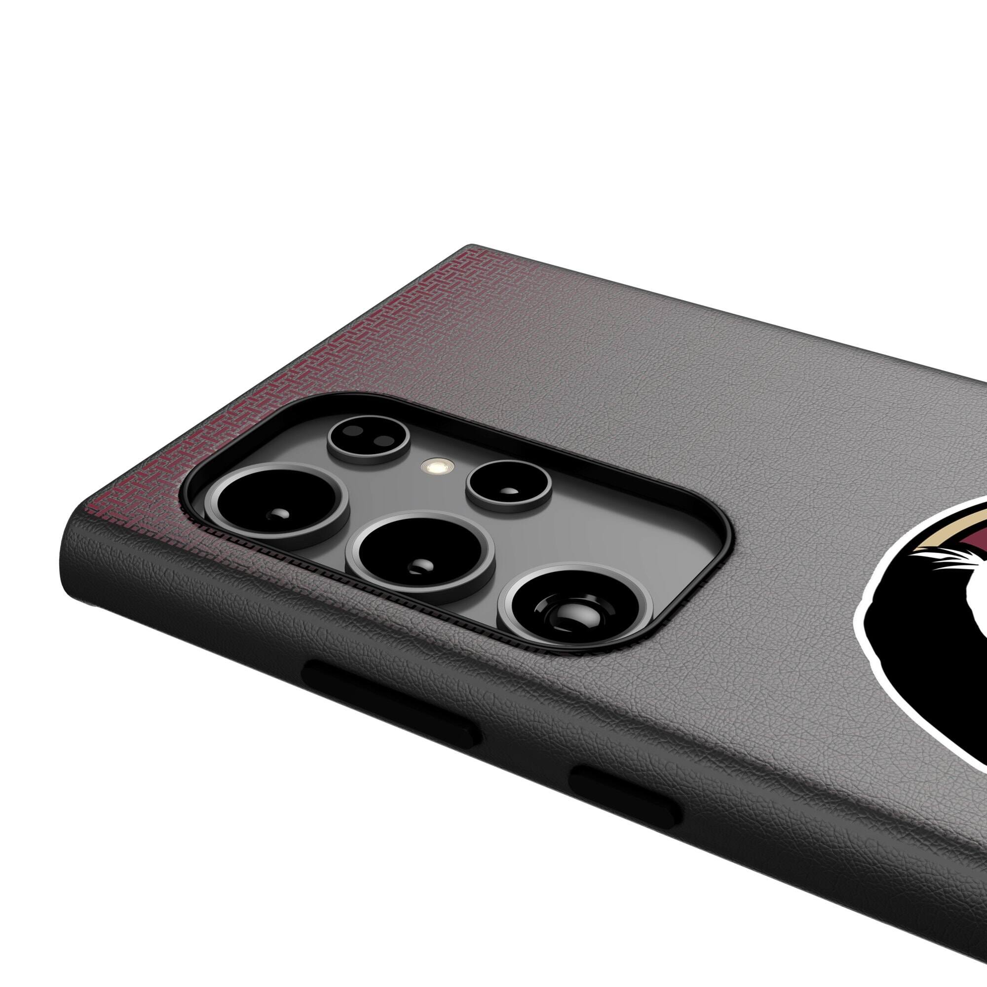 Alt View 3. Keyscaper - Florida State Seminoles Linen Galaxy Magnetic Bump Case - S25 Ultra - Black.