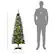 Alt View 2. Homcom - Pre-Lit Slim Noble Fir Artificial Pencil Christmas Tree, Realistic Branches, 110 Warm White LEDs - green.