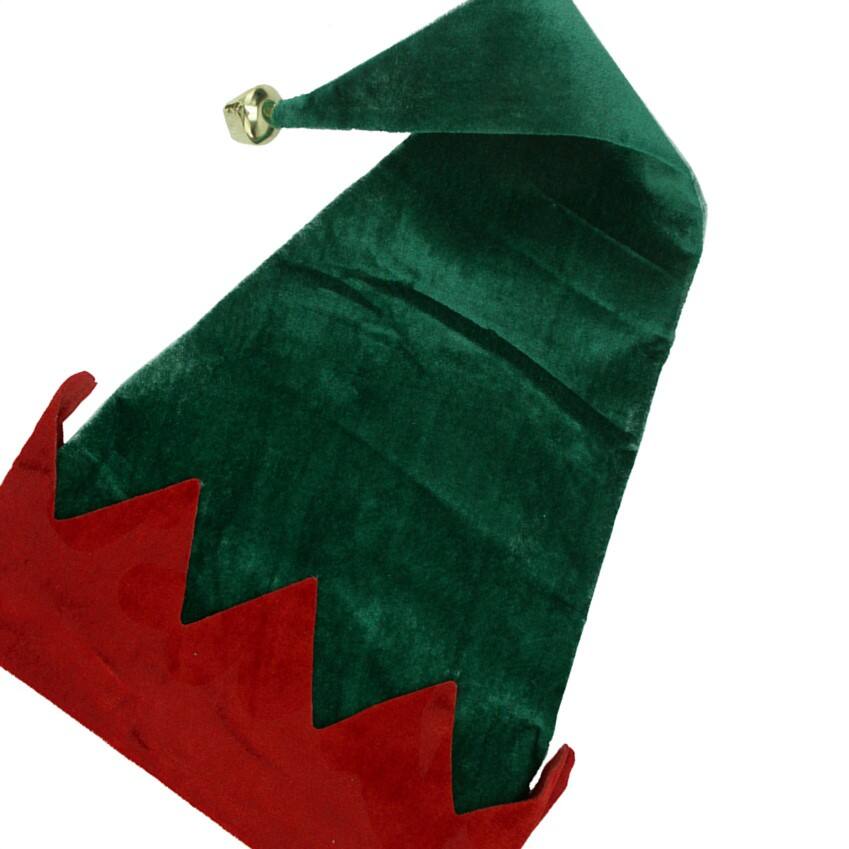 Alt View 2. Northlight - 22" Green and Red Unisex Adult Christmas Elf Hat Costume Accessory - One Size - Green.