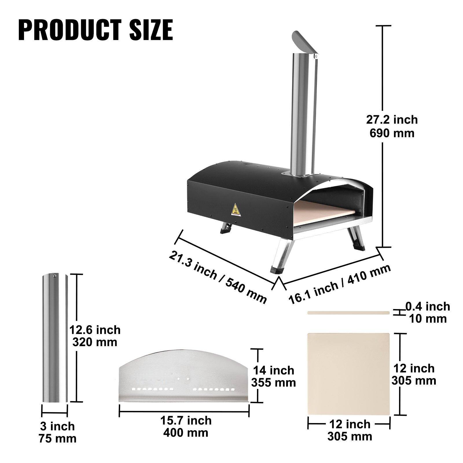 PRODUCT SIZE

- 27.2 inch / 690 mm
- 21.3 inch / 540 mm
- 16.1 inch / 410 mm
- 12.6 inch / 320 mm
- 15.7 inch / 400 mm
- 14 inch / 355 mm
- 12 inch / 305 mm
- 3 inch / 75 mm
- 0.4 inch / 10 mm