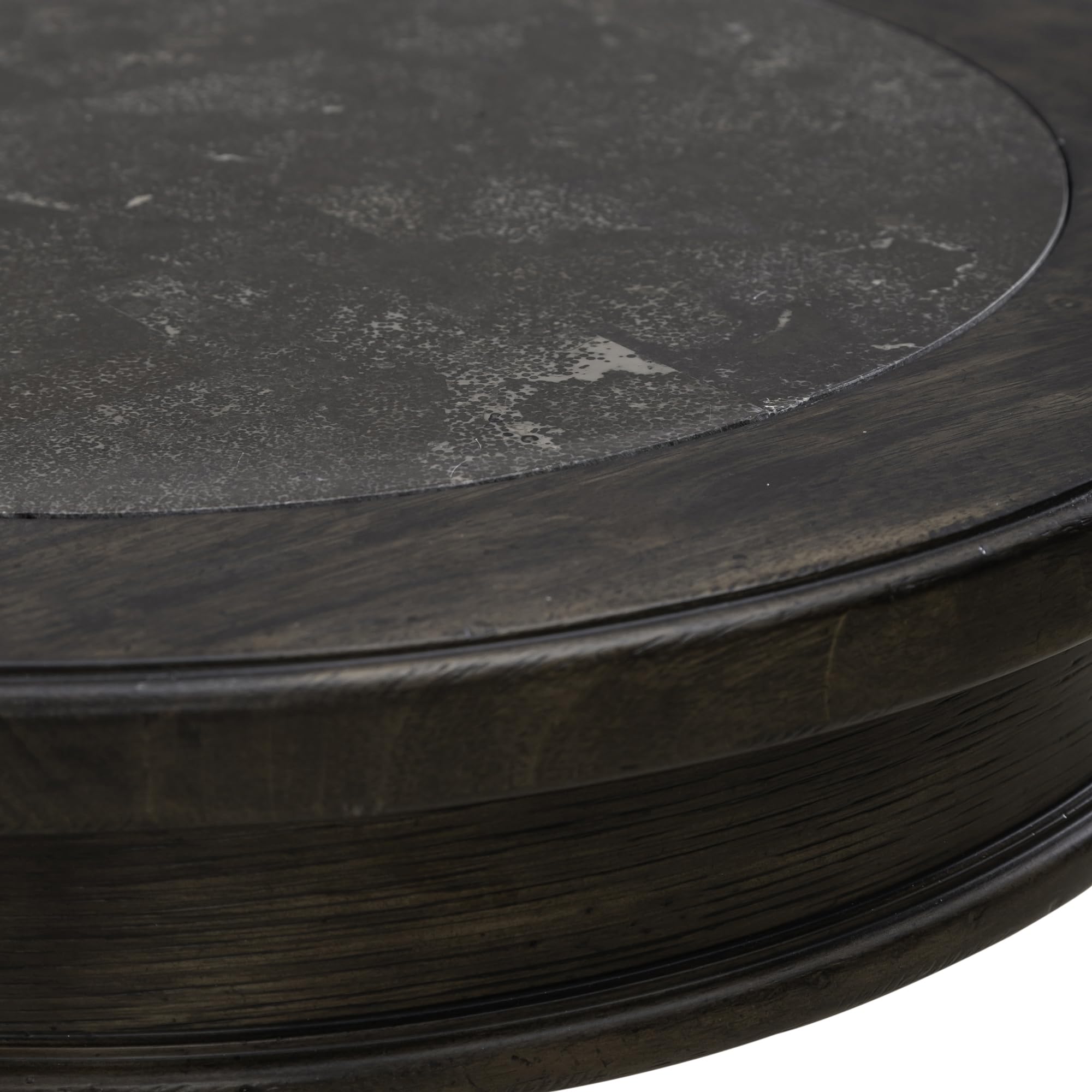 Alt View 3. Liberty Furniture Industries - Round Pedestal Chairside Table Traditional - Saddle Brown Oak Wood - Saddle Brown.