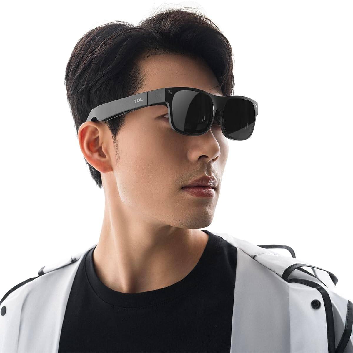 Back. RayNeo - TCL NXTWEAR S+ AR/XR Glasses with 215" Micro OLED - Black - Black.