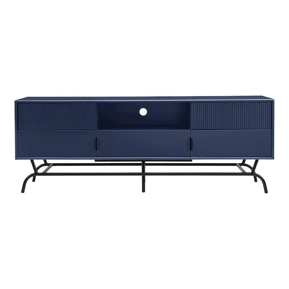 Alt View 1. Furniture of America - Yaztra TV Stand Fits TV's up to 65 in. with 3 Drawers - Blue.