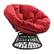 Angle. OSP Home Furnishings - Papasan Chair - Red.