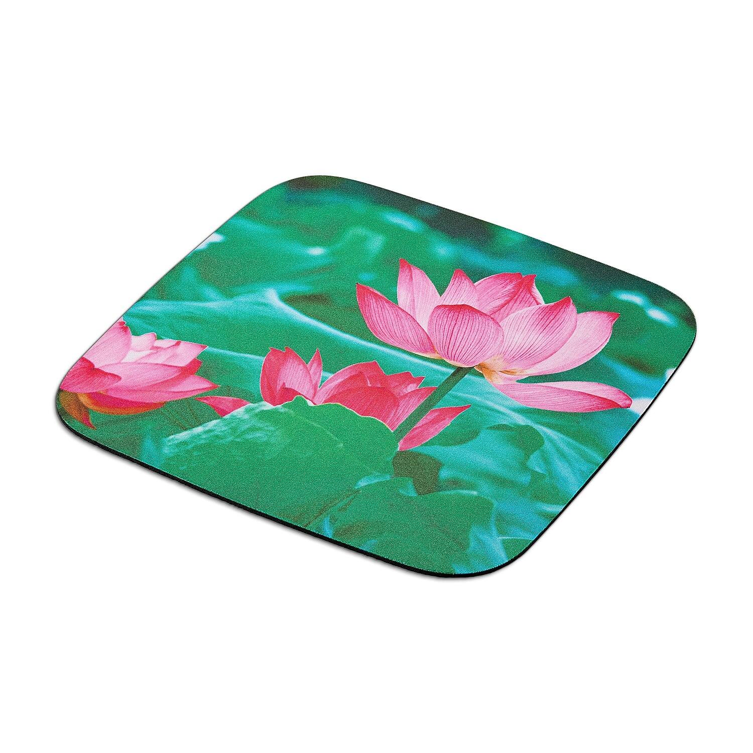 Front. Staples TECH - Staples TECH Non-Skid Mouse Pad, Pink Floral (52494) - Multicolor.