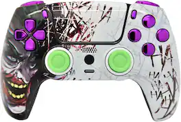 Custom Controllerzz - Custom Wireless Controller for PS5 - Jokester & Purple Chrome Inserts