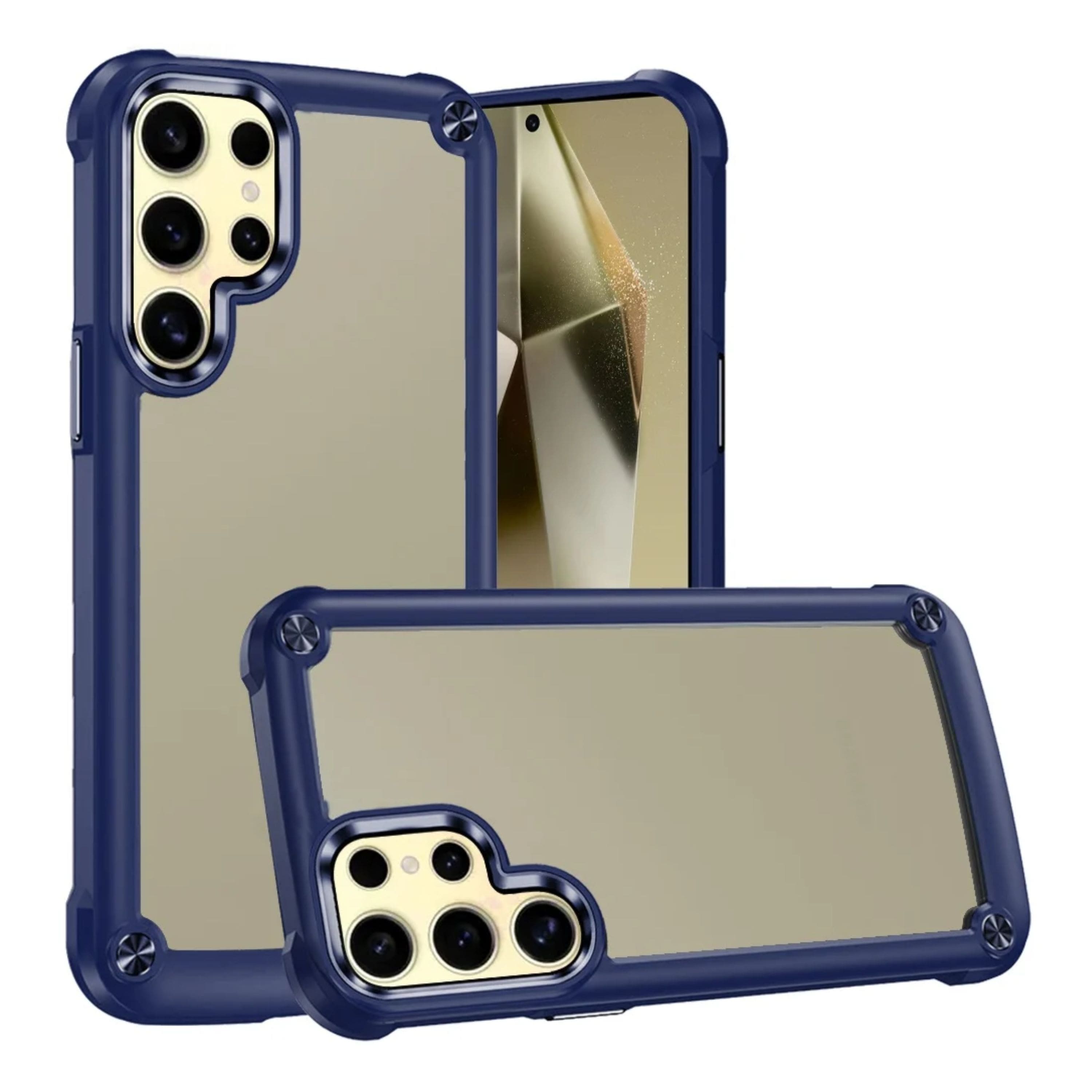 Kitcheniva - Raised Camera Lip Metal Buttons Phone Case For Samsung Galaxy S24+ Plus - Blue price history on PriceWatchPro
