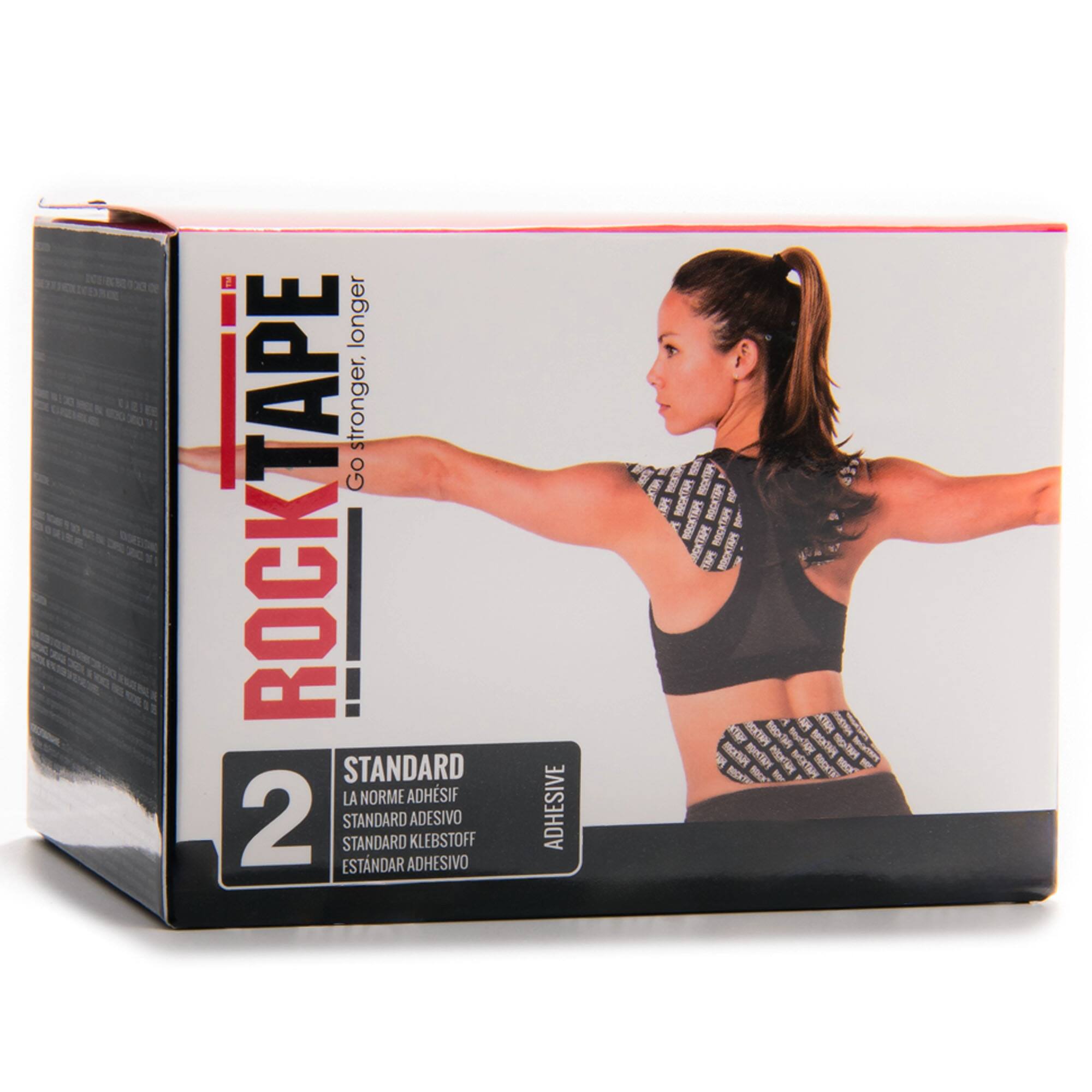 ROCKTAPE  
Go stronger, longer  
STANDARD  
LA NORME ADHÉSIF  
STANDARD ADHESIVO  
STANDARD KLEBSTOFF  
ESTANDAR ADHESIVO  
1 MLE 1 SGURS VEON - E ROGNTAPS REKSIN  
SELLE SGESOR M MENSON N  
nEAc  
MEX H SpY Rnt NP - Pte  
Hon nTAY HE ME teoTE NOCK - NET - E