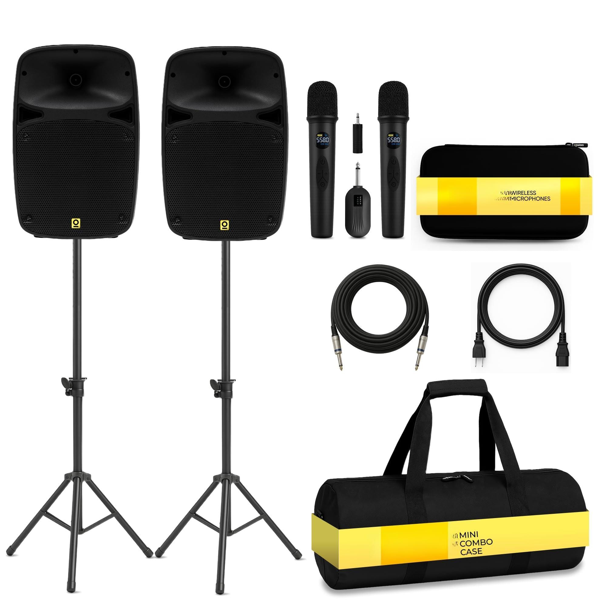 Cedar Assembly - Dual 400w Pa System - Portable Speakers With Usb sd Lcd Remote Dj Sound Wireless Karaoke Microphone For S - Default