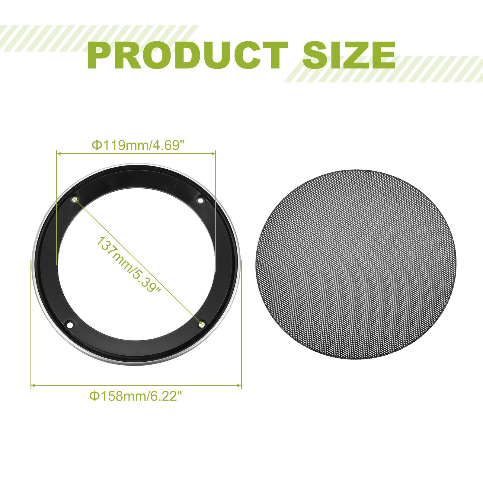 PRODUCT SIZE

- 119mm/4.69"
- 137mm/5.39"
- 158mm/6.22"