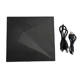 Topteng - Ultra Thin External DVD Drive - USB 3.0 & Type-C, Portable CD/DVD Burner for Laptop, PC & Mac