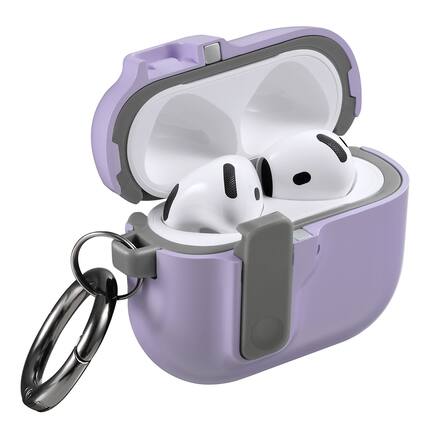 Front. Vena - For Apple Airpods 4 Case Cover, Airpods Case 4 4th Generation Dual Layer Auto Open Lock Wireless Charging, Purple - Purple.