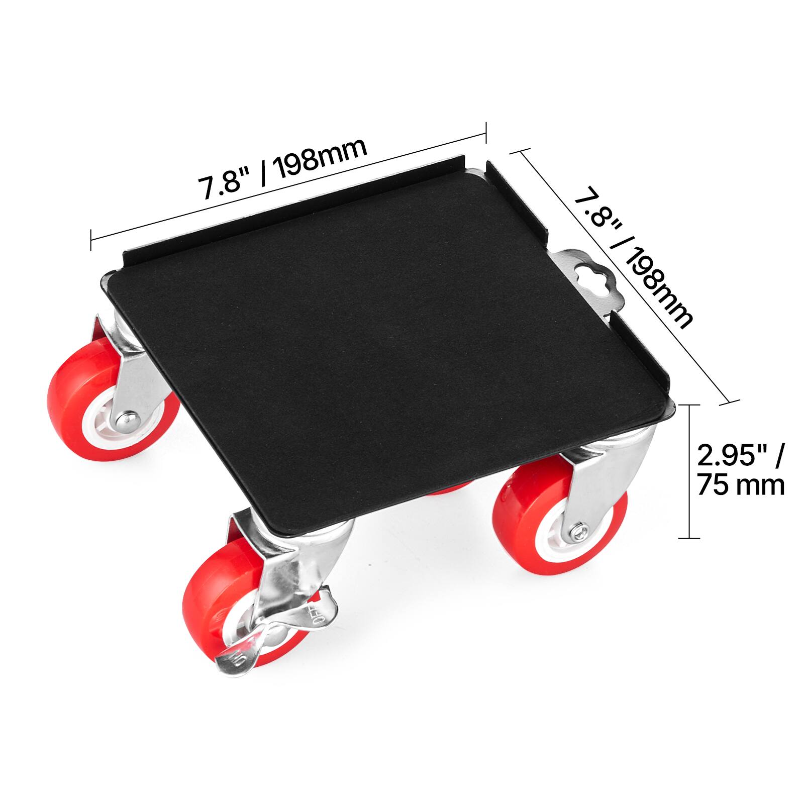 7.8" / 198mm  
7.8" / 198mm  
2.95" / 75 mm