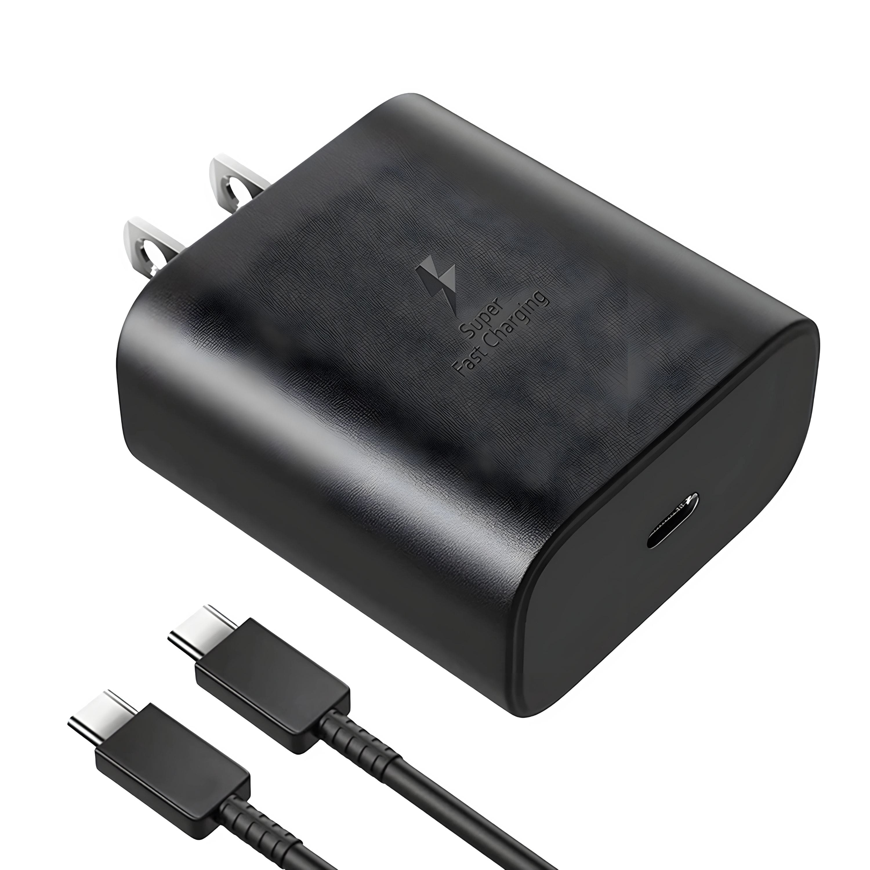 Kitcheniva - 45W USB-C Super Fast Wall Charger Cable 10Ft For Samsung Galaxy - Black