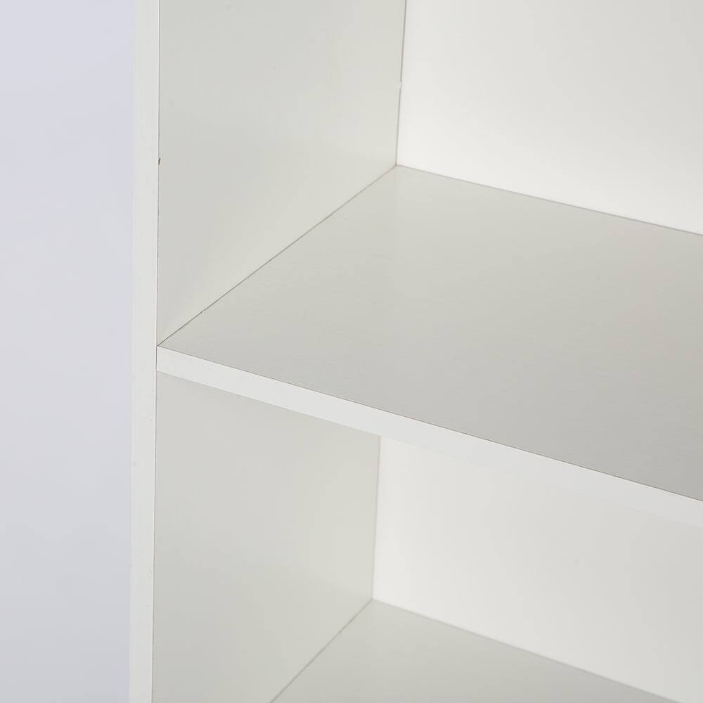 Angle. Kadyn - Kadyn Bookshelf, Free Standing Bookshelf Cabinet Display Storage Rack Shelves for Bedroom Living Room Office - White.