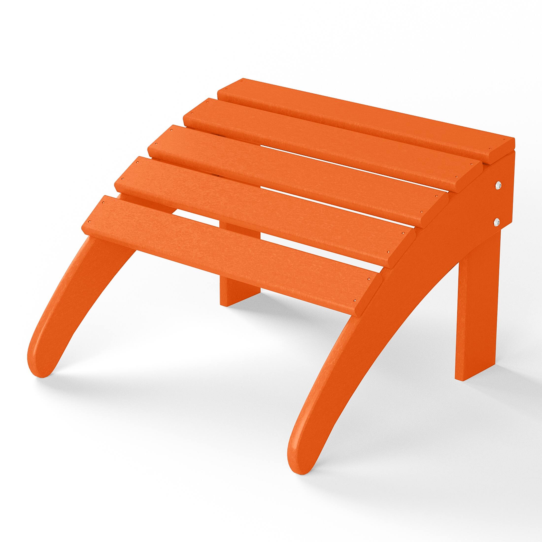 Alt View 2. WestinTrends - WestinTrends Malibu Outdoor folding ottoman for Adirondack chair - Orange.