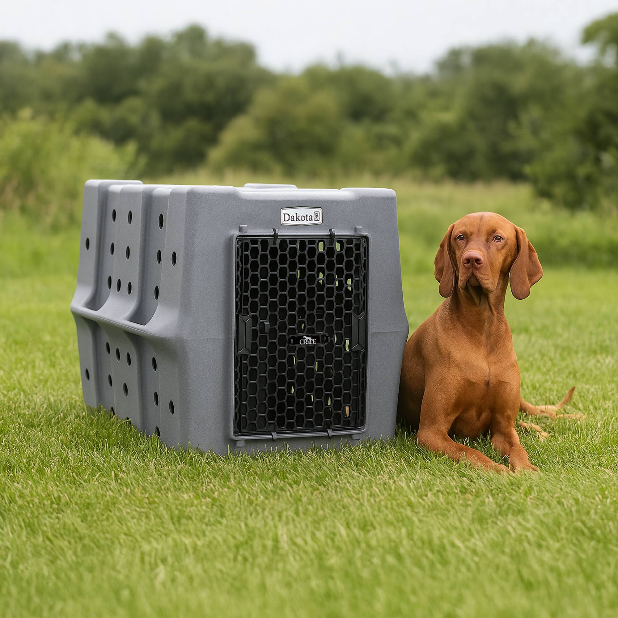 Alt View 2. Dakota 283 - Dakota 283 Canine Rough and Tough Economy Pet Kennel, Large, Dark Granite.