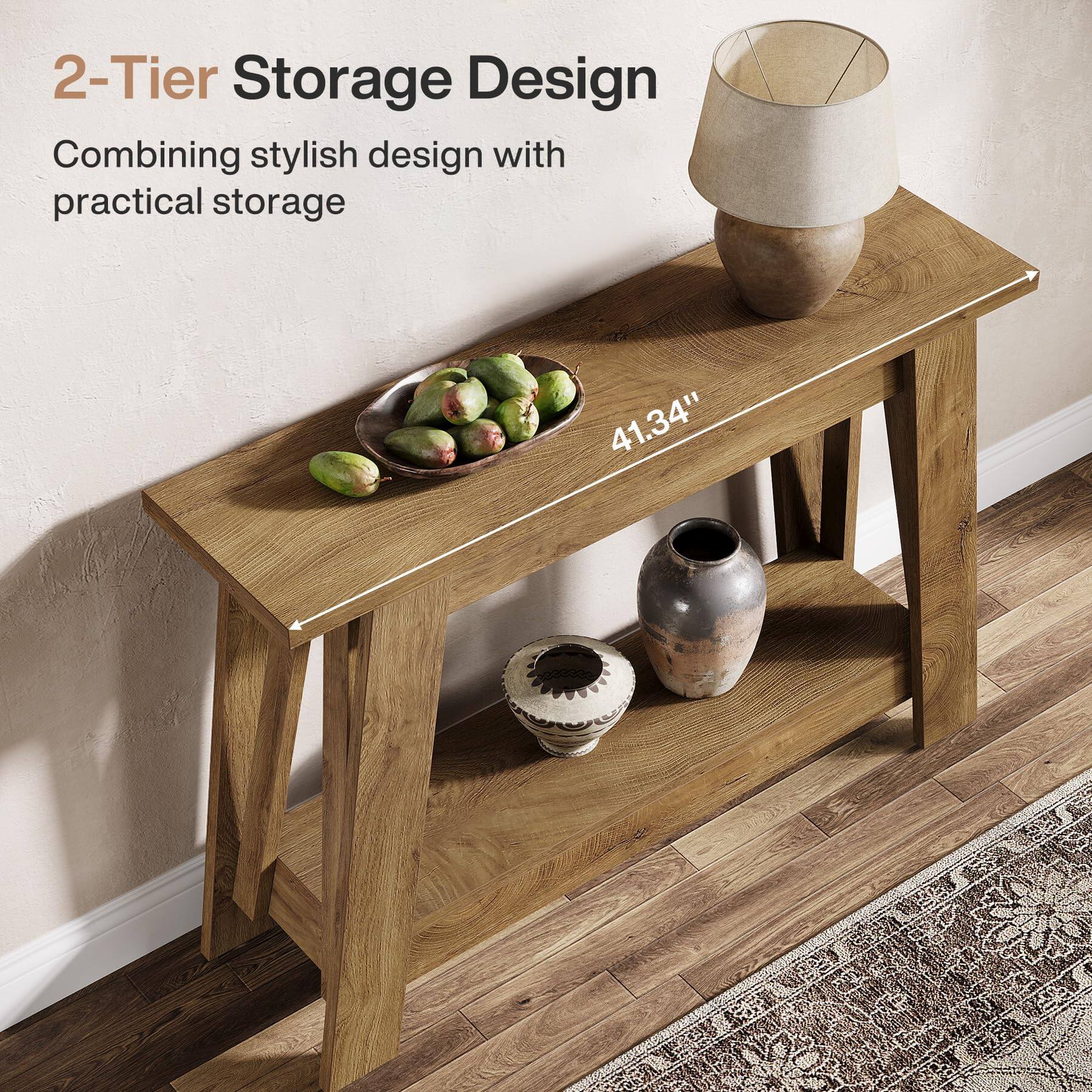 2-Tier Storage Design  
Combining stylish design with practical storage  

41.34"