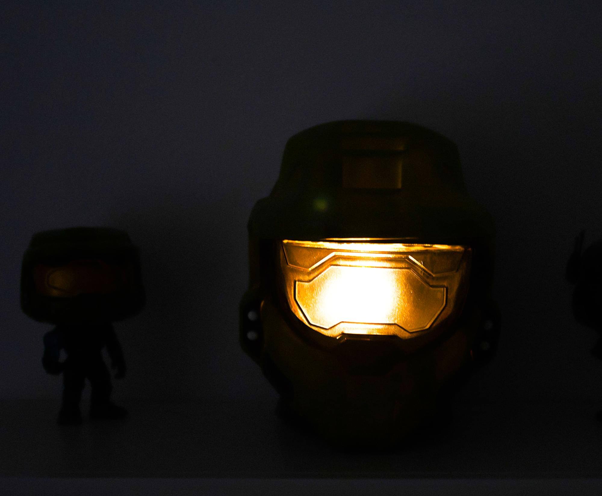 Alt View 10. Ukonic - HALO Master Chief Helmet Figural Mood Light | 6 Inches Tall - Green.