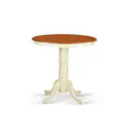 East West Furniture - Jackson Counter Height Table in Buttemilk and Cherry Finish - Buttermilk & Cherry