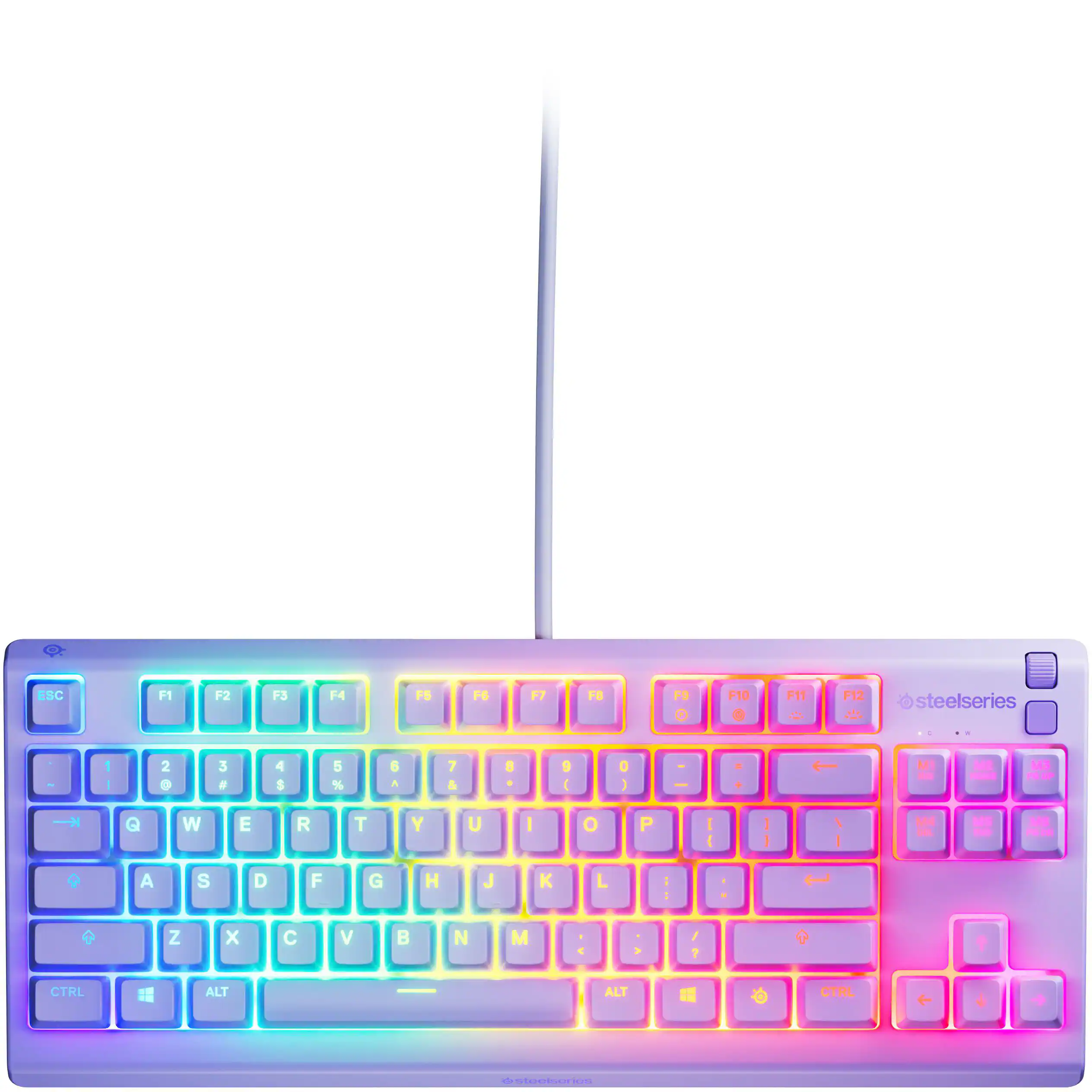 ESC F1 F2 F3 F4 F5 F6 F7 F8 F9 F10 F11 F12 steelseries 1 2 3 4 5 6 7 8 9 0 Q W E R T Y U I O P A S D F G H J K L Z X C V B N M CTRL ALT ALT CTRL