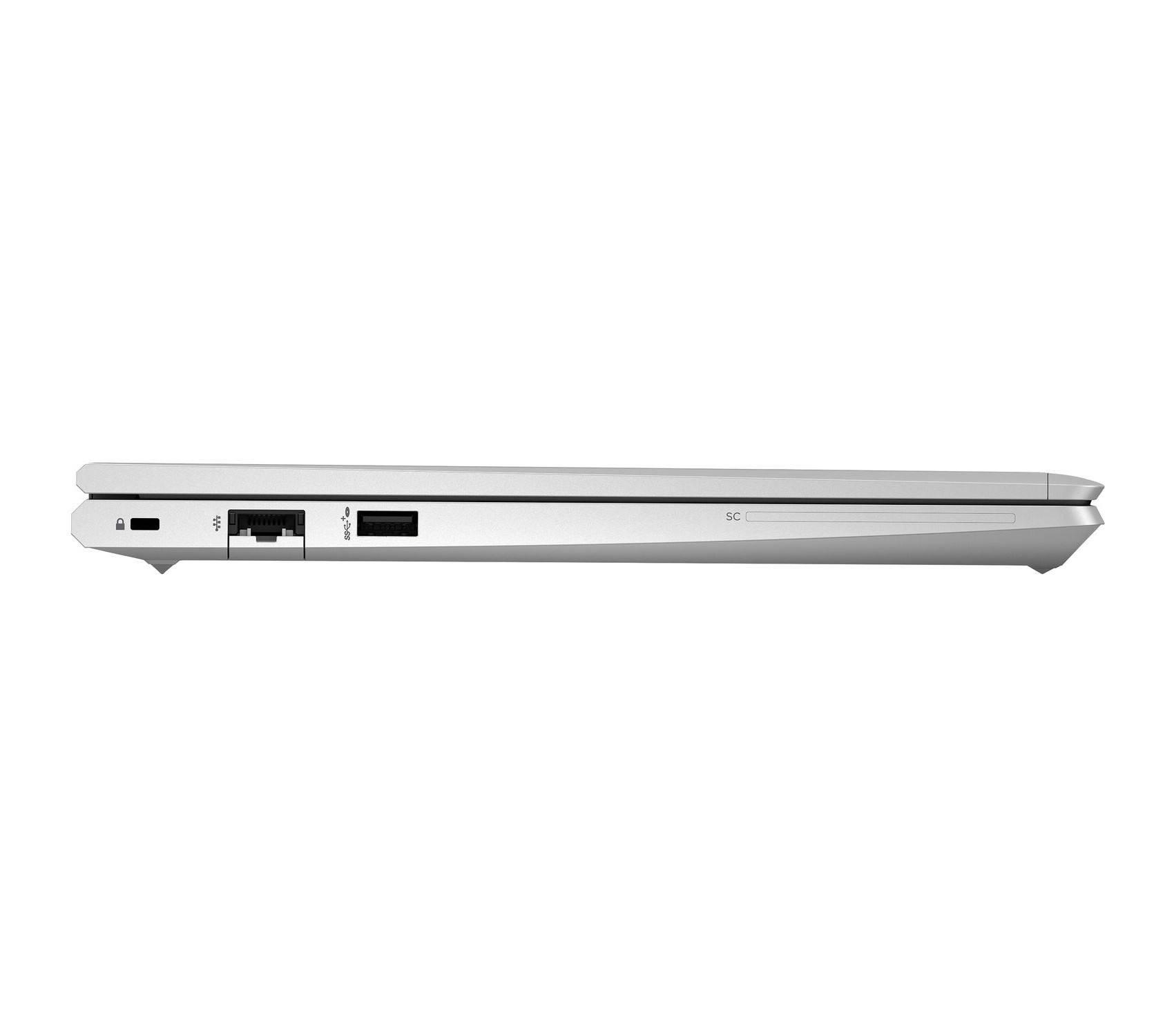 Angle. HP - HP EliteBook 645 G9 AMD Ryzen 5 Pro 5675U 2.3GHz, 16GB, 256GB SSD, 14" FHD, Windows 11 Pro (Refurbished) (No Camera) - Silver.