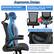 Ergonomic Design:
* Ergonomic Backrest: Fit your back curve to reduce back pain.
* Waterfall Seat w/ Slight Downward Curve: Adjustable Lumbar Support: Give your back extra support.
* Stay away from slipped disk: Minimize back fatigue.
* Maintain a healthy sitting posture.