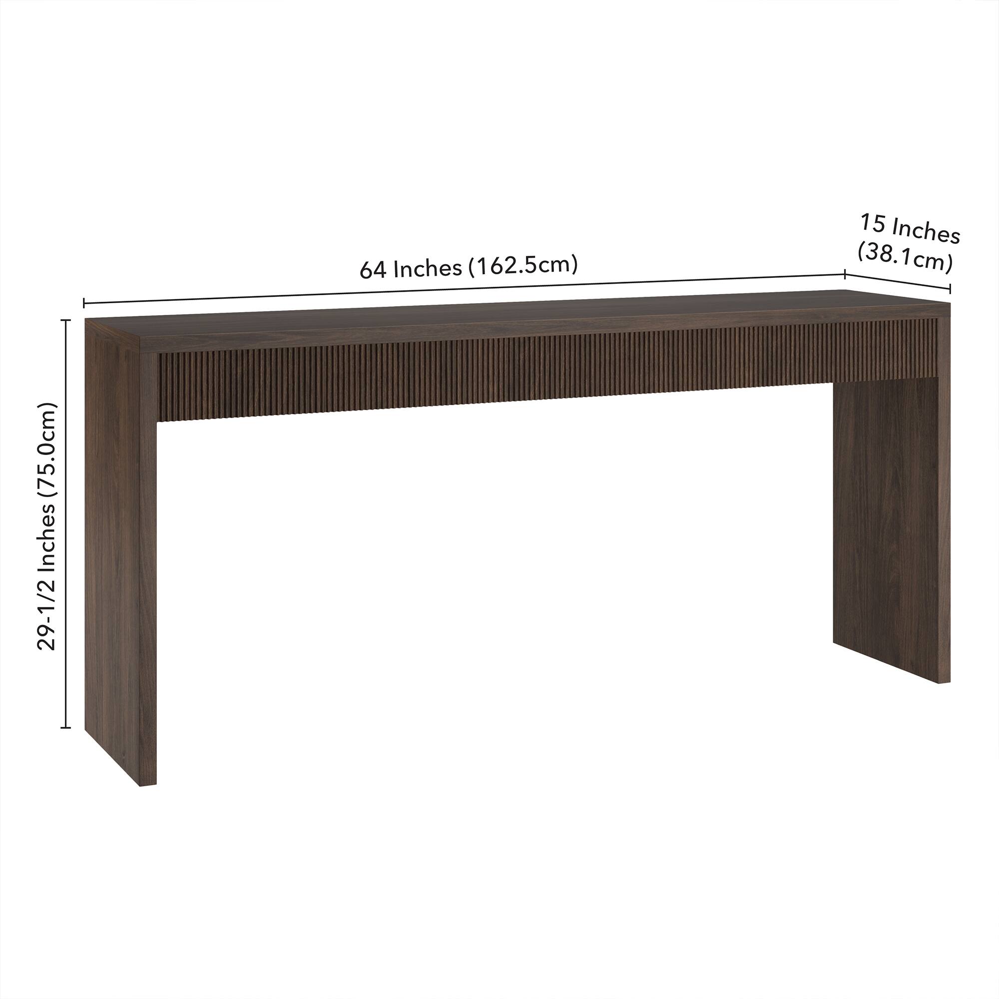 64 Inches (162.5cm)  
15 Inches (38.1cm)  
29-1/2 Inches (75.0cm)