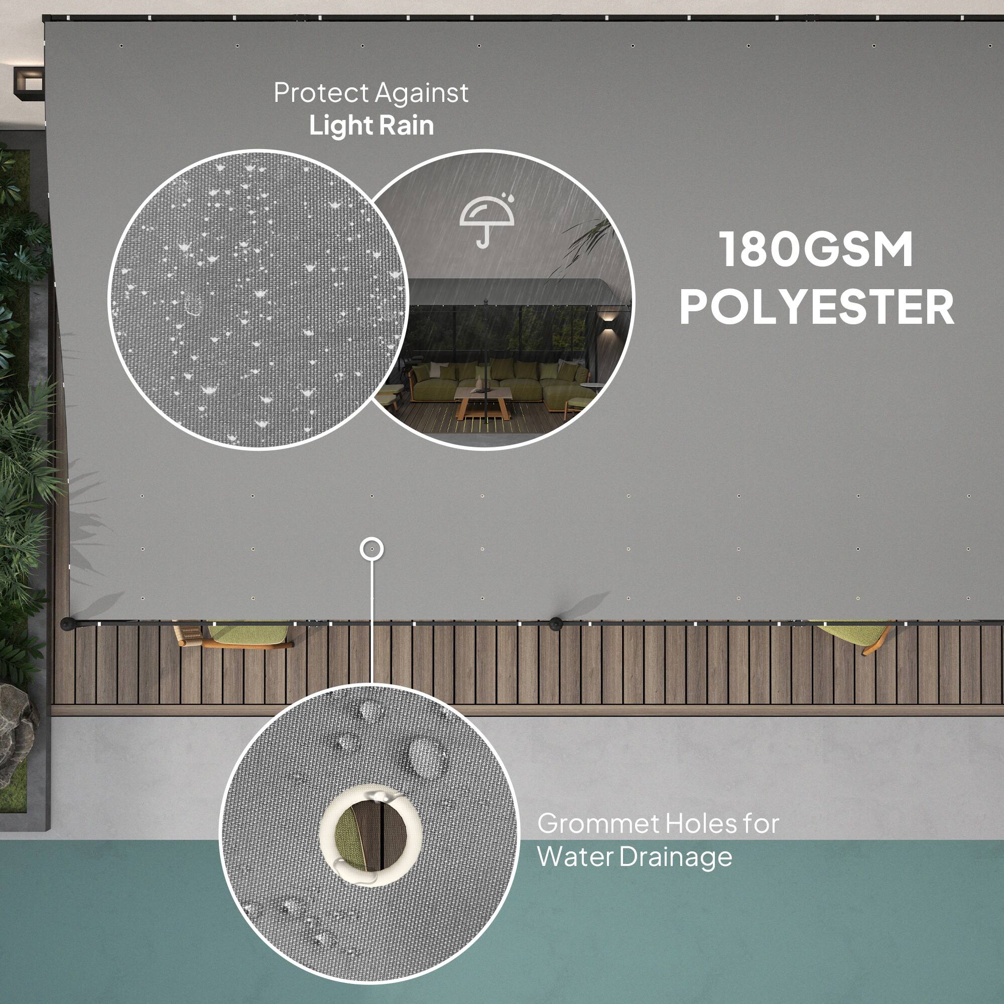 Protect Against Light Rain, 180GSM POLYESTER, Grommet Holes for Water Drainage
