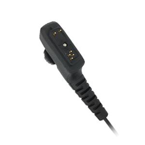 Back. ProMaxPower - 2-Wire Acoustic Tube Earpiece with PTT Mic for Motorola PD705, PD782 & Other Radios - Black.