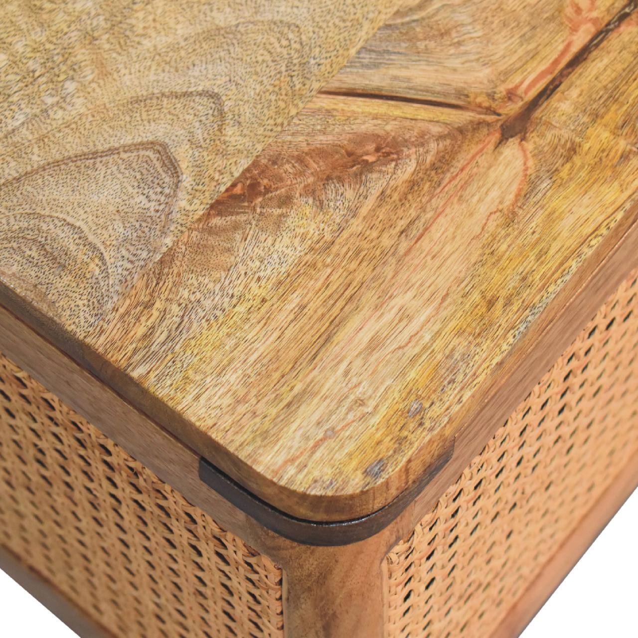 Alt View 2. Artisan Furniture - Artisan Furniture Solid Wood Larissa Lid-up Storage Stool - Beige.