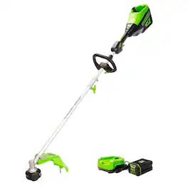 Greenworks - 16 In Brushless String Trimmer w/ 2.5Ah Battery & Rapid Charger - Green