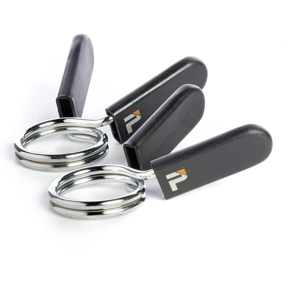 Power Systems - ProElite Cardio Barbell Spring Collars, 1.25" Lock-Jaw HEX Collars - Black