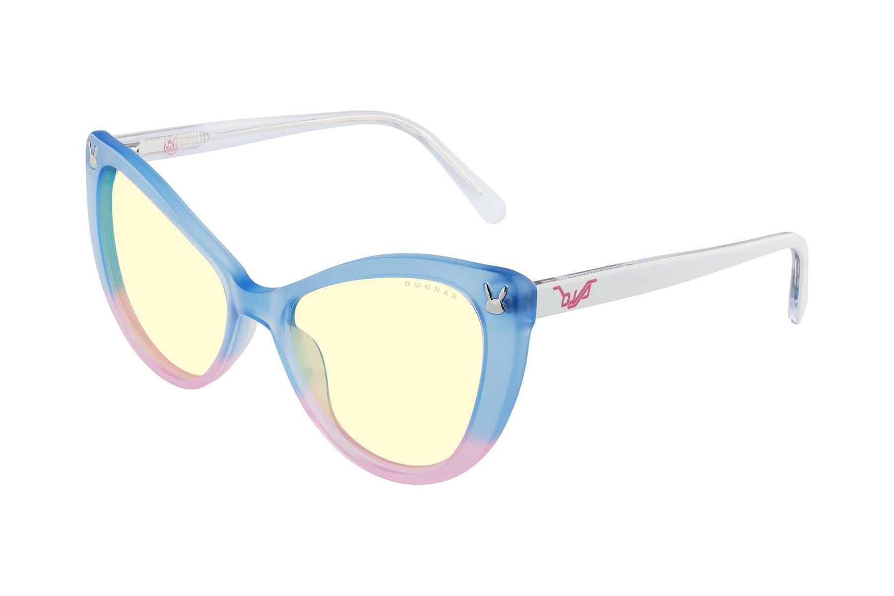 Alt View 4. GUNNAR - GUNNAR Gaming Glasses  - Overwatch 2 D.Va Tokki Edition, Spark Crystal, Clear Lens - Blue Light Block, Relieve Dry Eye - Spark Crystal.
