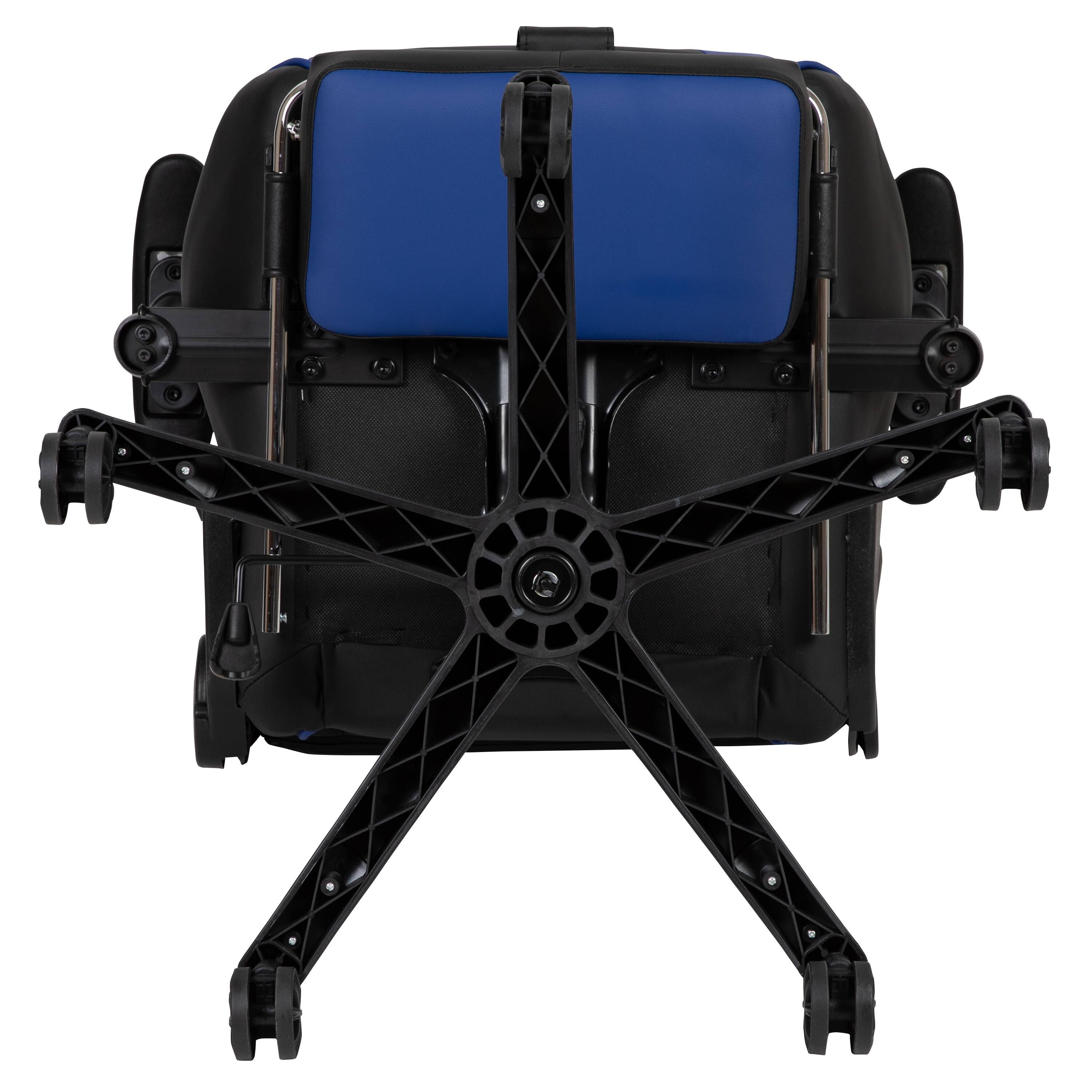 Alt View 9. Emma + Oliver - Z300 Gaming Racing Office Ergonomic PC Chair with Reclining Back and Footrest - Blue.