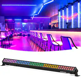 UKing - 120W Stage Light 80LEDs Wall Washer Light DMX RGBW Strobe Beam DJ Effect Lights