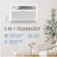 3-in-1 Technology: Powerful Cooling, Air Flow, Fan Speeds, Dehumidification.