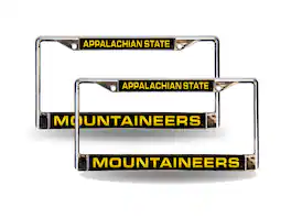 Rico Industries - Appalachian St Mountaineers Chrome Metal Laser Cut License Plate Frame - Set of 2 Frames - Multi