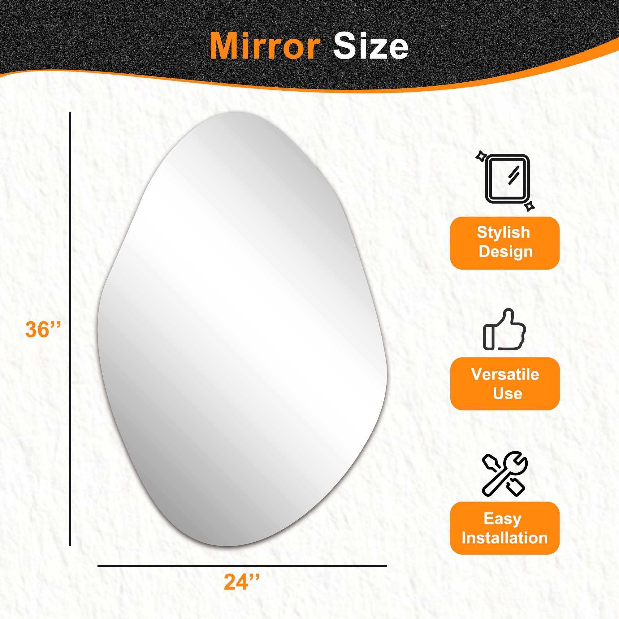 Mirror Size

- 36" x 24"

Features:
- Stylish Design
- Versatile Use
- Easy Installation