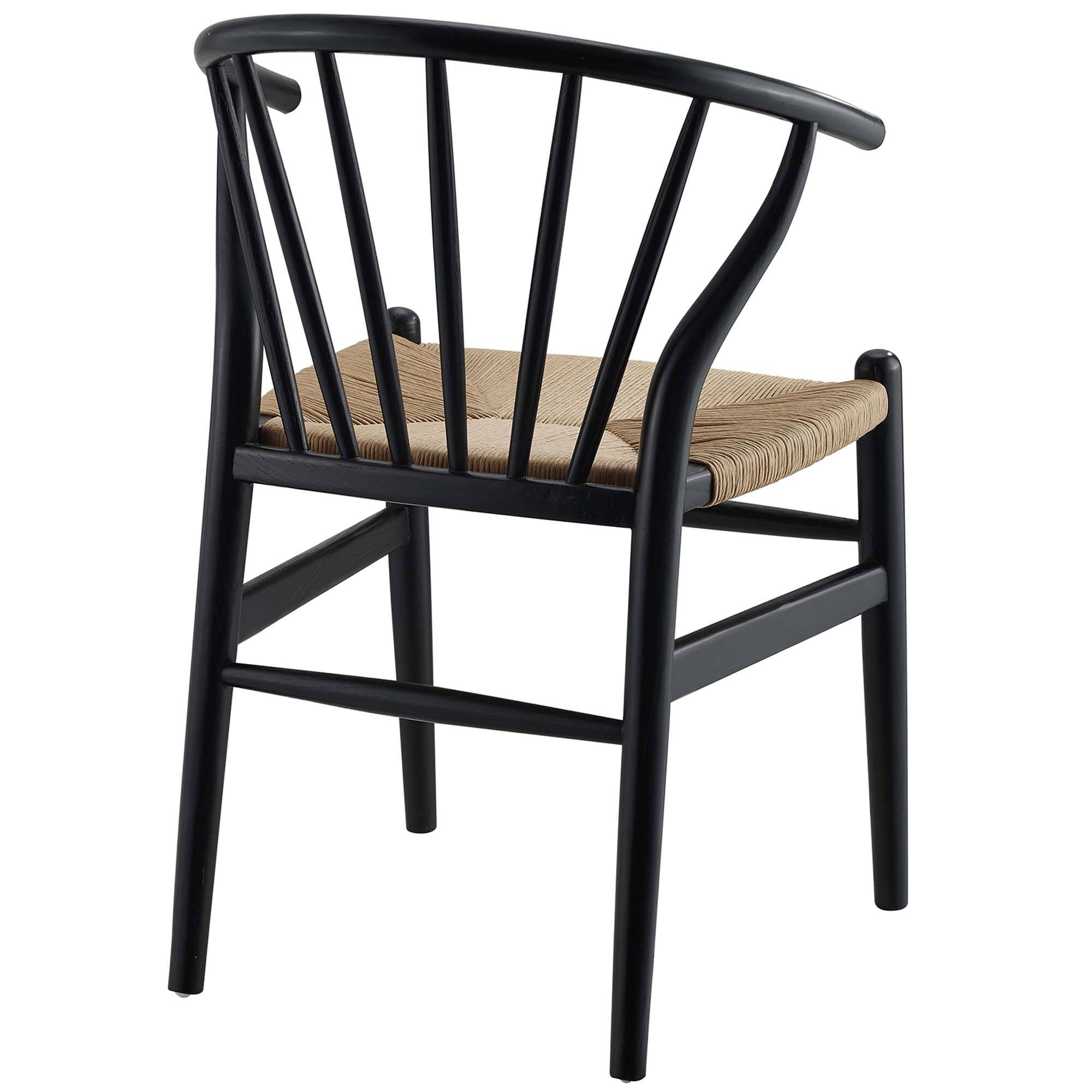 Alt View 2. Modway - Flourish Spindle Wood Dining Side Chair by Modway - Black.