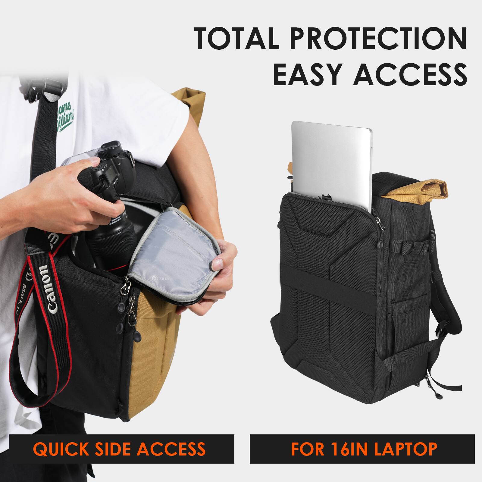 TOTAL PROTECTION  
EASY ACCESS  

QUICK SIDE ACCESS  

FOR 16IN LAPTOP